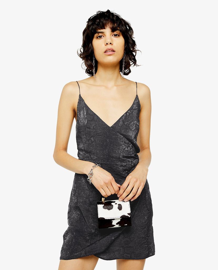 TOPSHOP - Đầm mini hai dây rút Snake Wrap