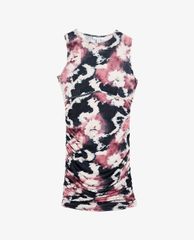 TOPSHOP - Đầm mini sát nách cổ tròn phom ôm Pink Tie Dye