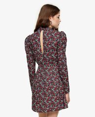 TOPSHOP - Đầm mini cổ trụ tay dài Floral Print Wrap