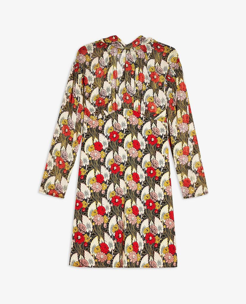TOPSHOP - Đầm mini cổ lọ tay dài IDOL Empire Line