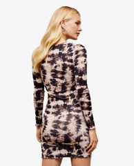 TOPSHOP - Đầm mini tay dài phom ôm Tie Dye Mesh Bodycon