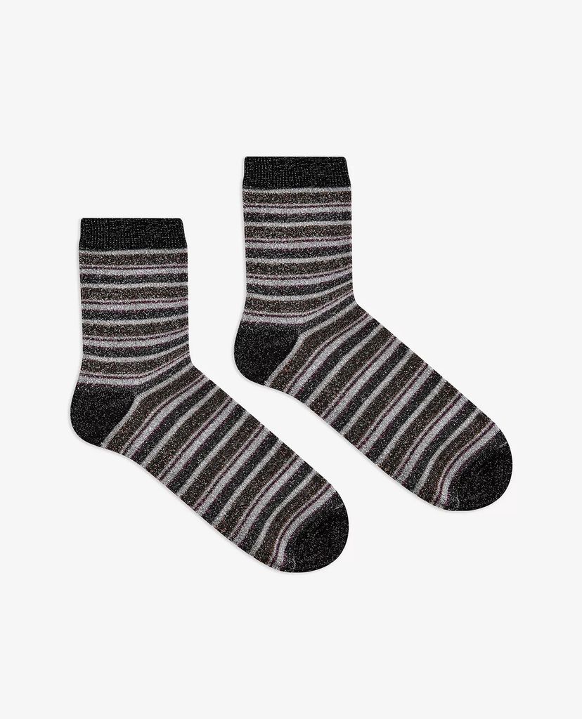 TOPSHOP - Vớ nữ cổ cao Thin Stripe Glitter