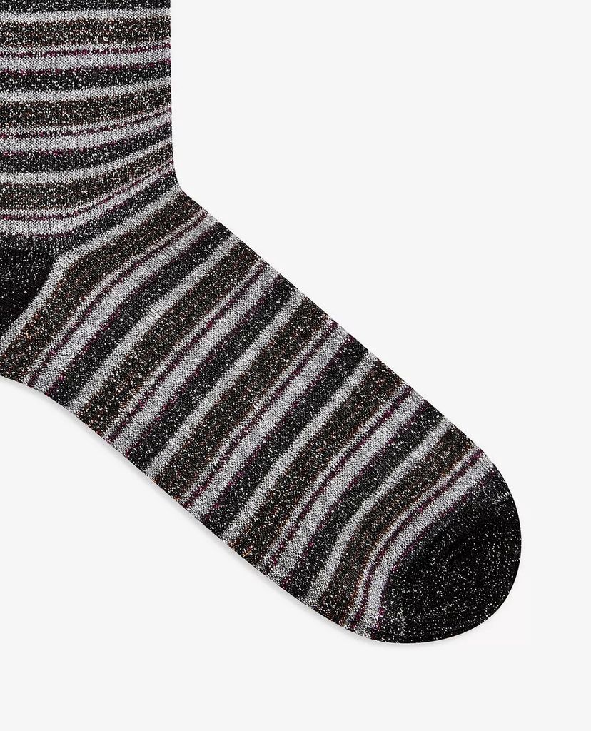TOPSHOP - Vớ nữ cổ cao Thin Stripe Glitter