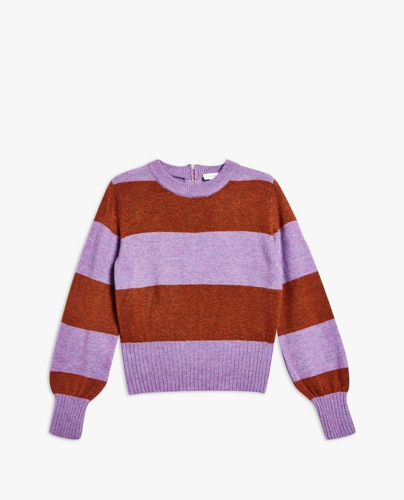 TOPSHOP - Áo sweatshirt nữ tay dài Bold Stripe Crew Neck