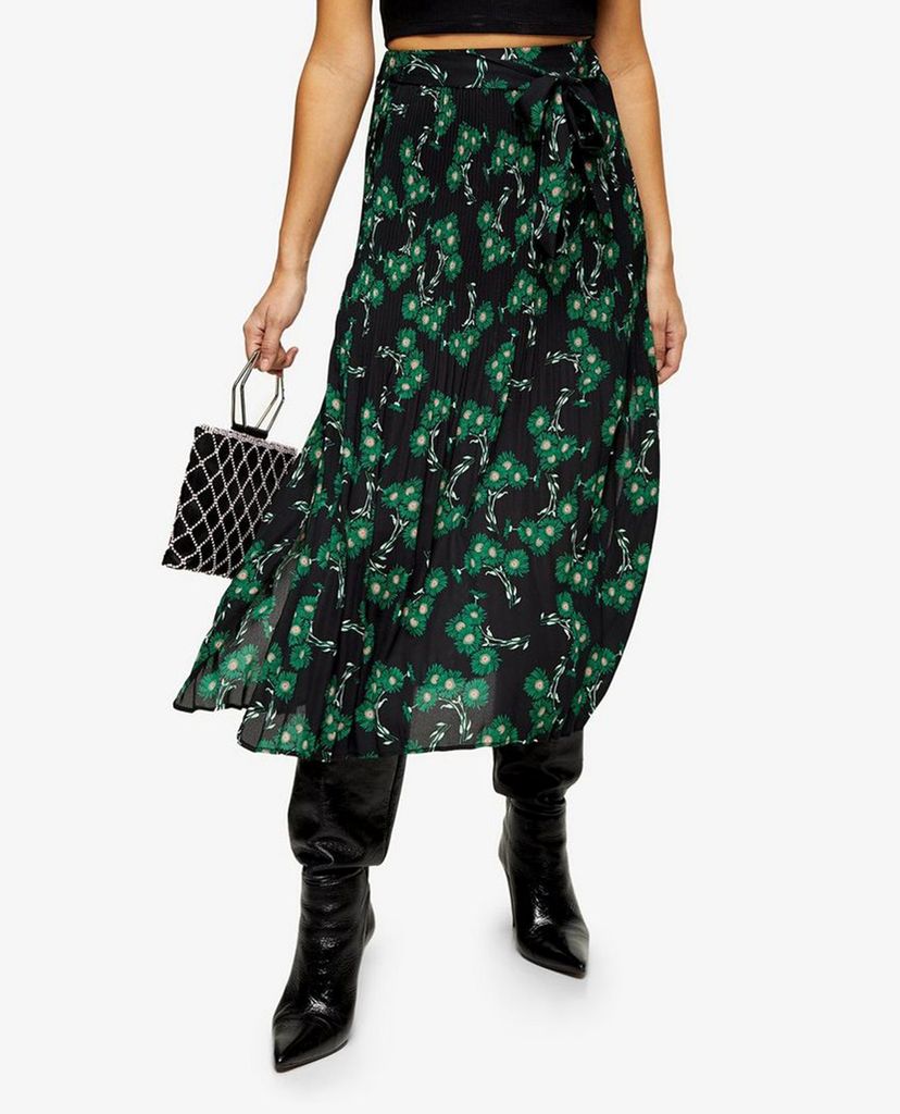 TOPSHOP - Chân váy midi PETITE Crystal Pleated