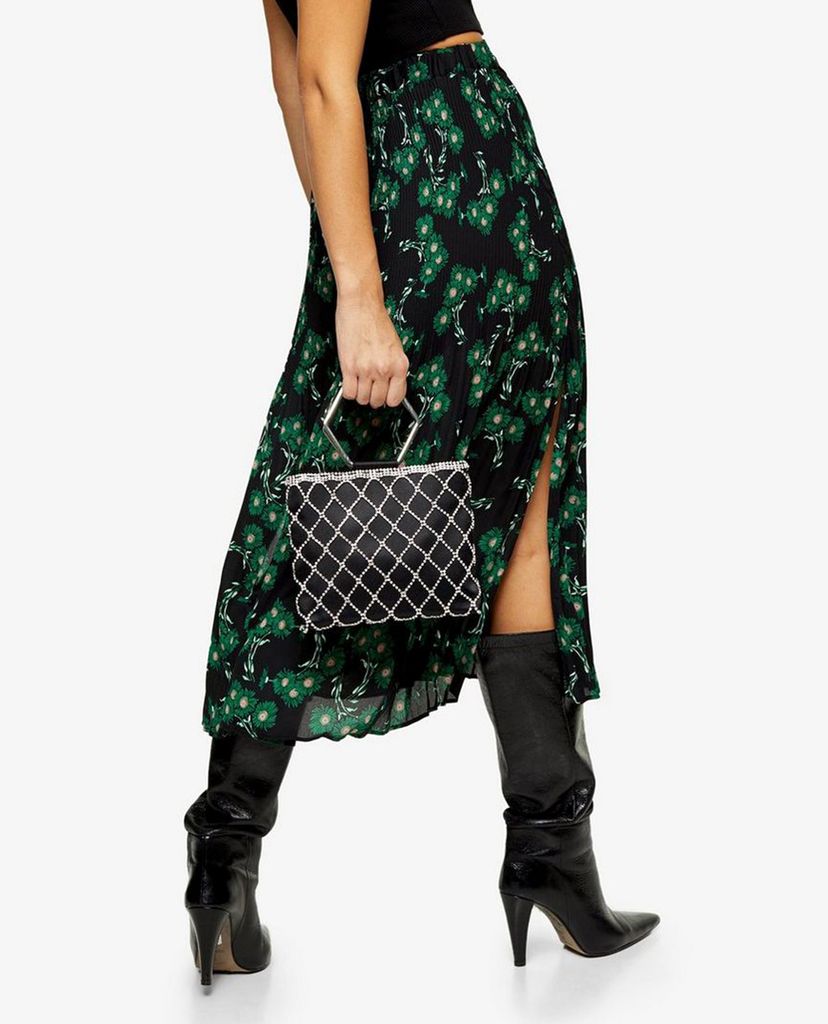 TOPSHOP - Chân váy midi PETITE Crystal Pleated