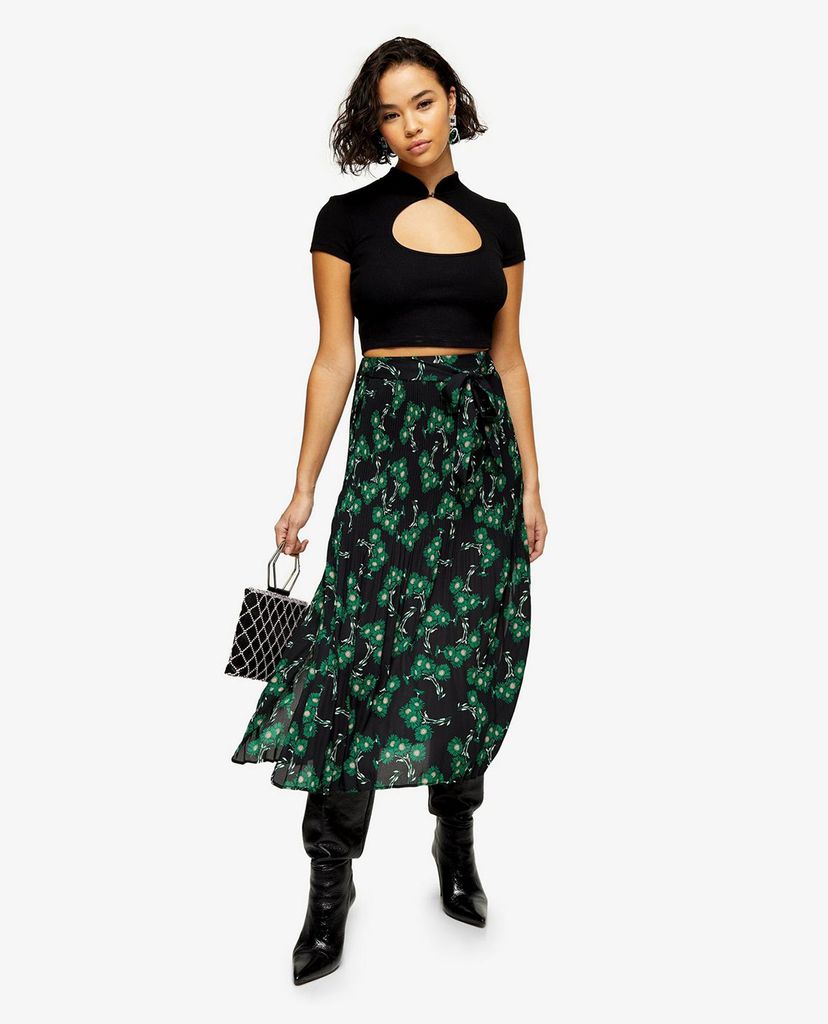 TOPSHOP - Chân váy midi PETITE Crystal Pleated