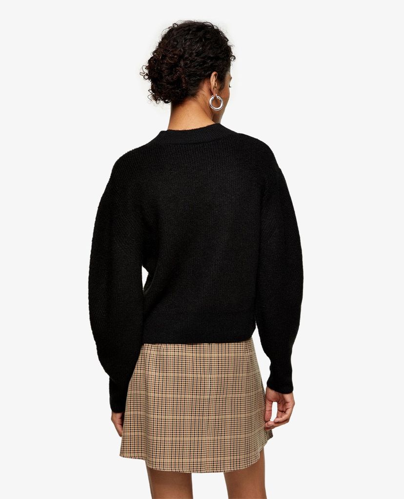 TOPSHOP - Chân váy mini lưng cao Lace Up Check Tennis