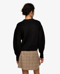 TOPSHOP - Chân váy mini lưng cao Lace Up Check Tennis