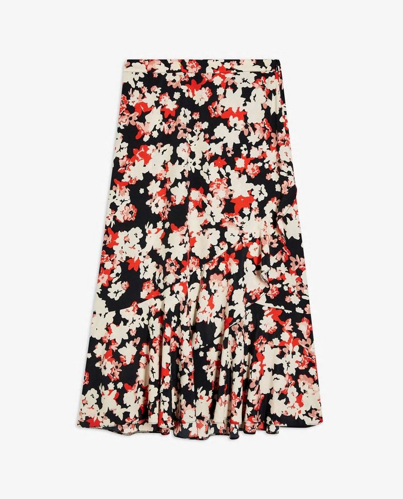TOPSHOP - Chân váy midi lưng cao Multi Floral Wrap