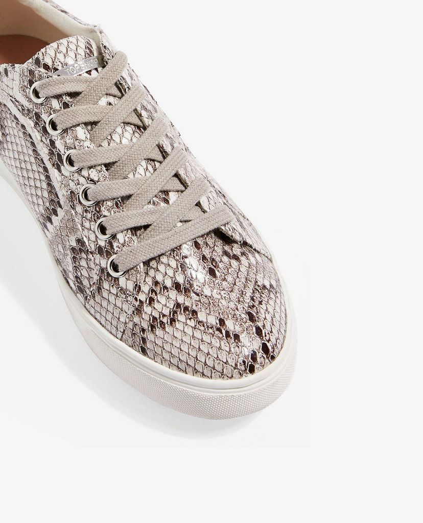 TOPSHOP - Giày sneaker nữ da rắn Cola Lace Up