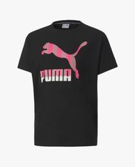PUMA - Áo thun bé gái cổ tròn ngắn tay Train Classics Youth