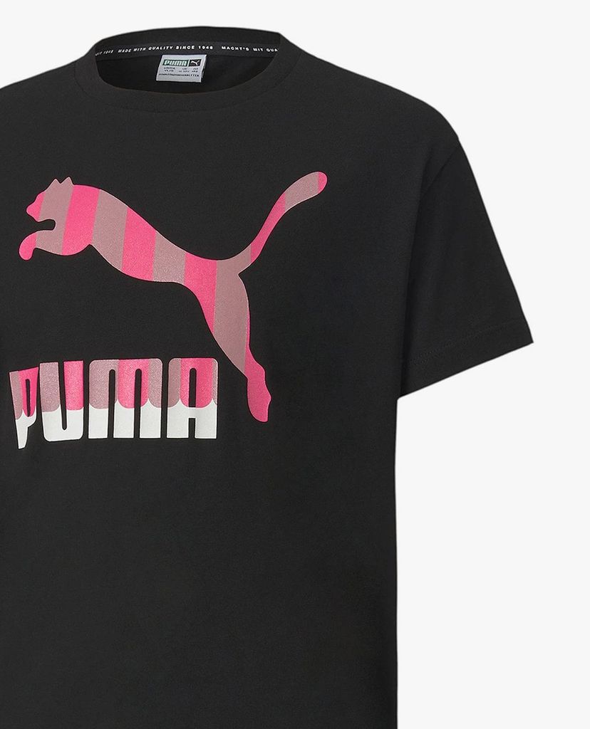 PUMA - Áo thun bé gái cổ tròn ngắn tay Train Classics Youth