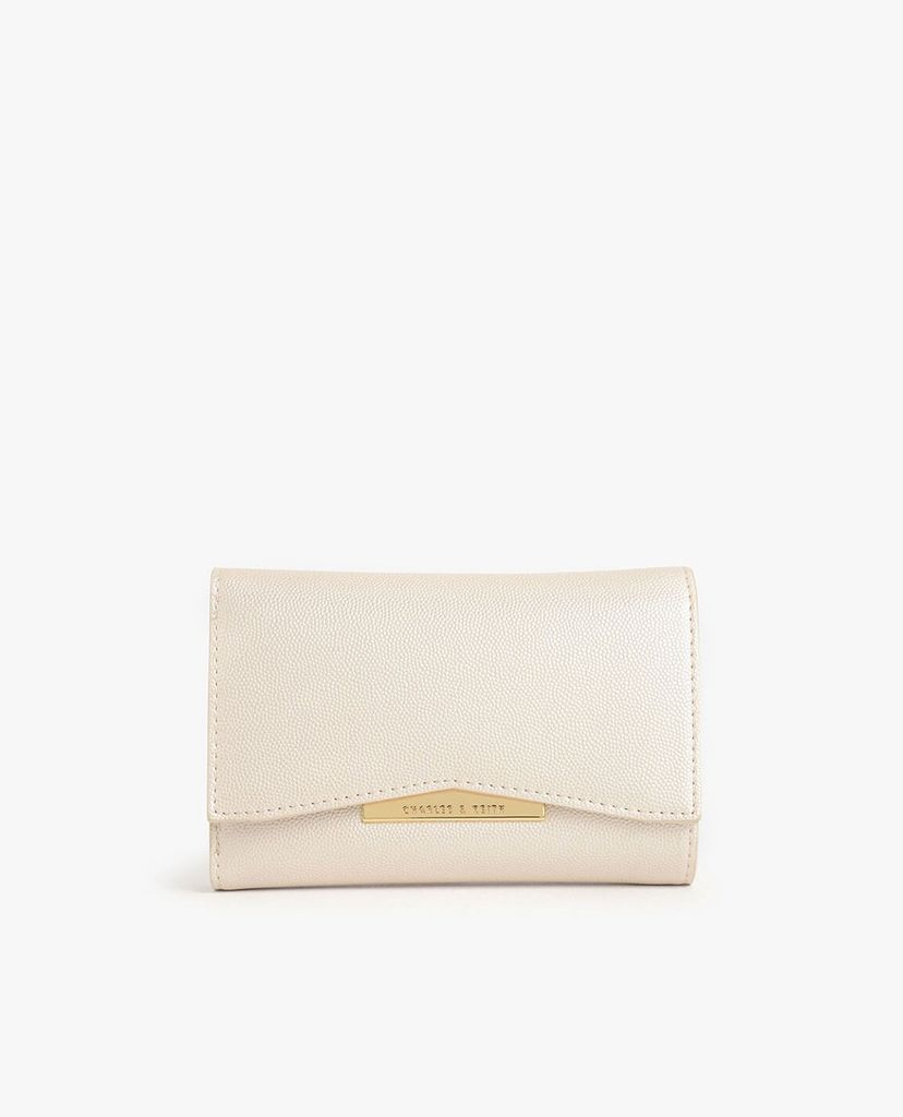 CHARLES & KEITH - Ví nữ dạng gập Metallic Accent
