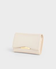 CHARLES & KEITH - Ví nữ dạng gập Metallic Accent