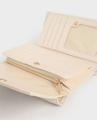 CHARLES & KEITH - Ví nữ dạng gập Metallic Accent