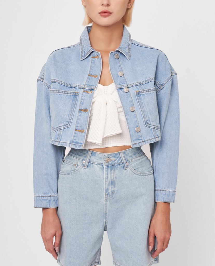 GIGI - Áo khoác denim nữ phom croptop thời trang