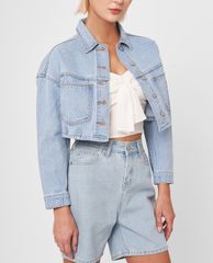 GIGI - Áo khoác denim nữ phom croptop thời trang