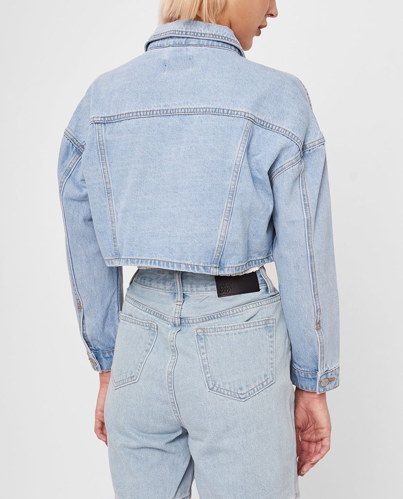 GIGI - Áo khoác denim nữ phom croptop thời trang