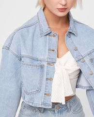 GIGI - Áo khoác denim nữ phom croptop thời trang