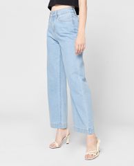 GIGI - Quần jeans nữ denim lưng cao ống rộng thời trang