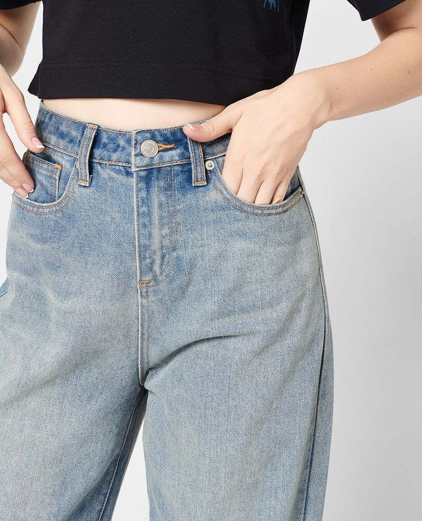 GIGI - Quần jeans nữ denim phom baggy thời trang