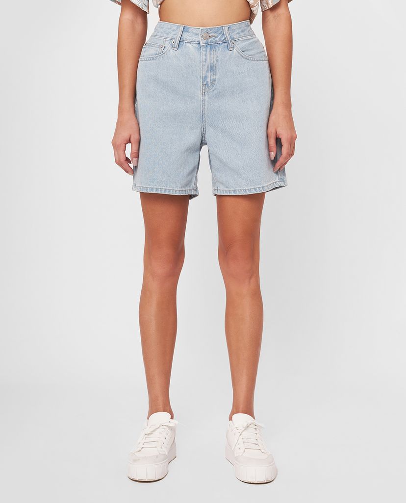 GIGI - Quần shorts nữ denim lưng cao hiện đại