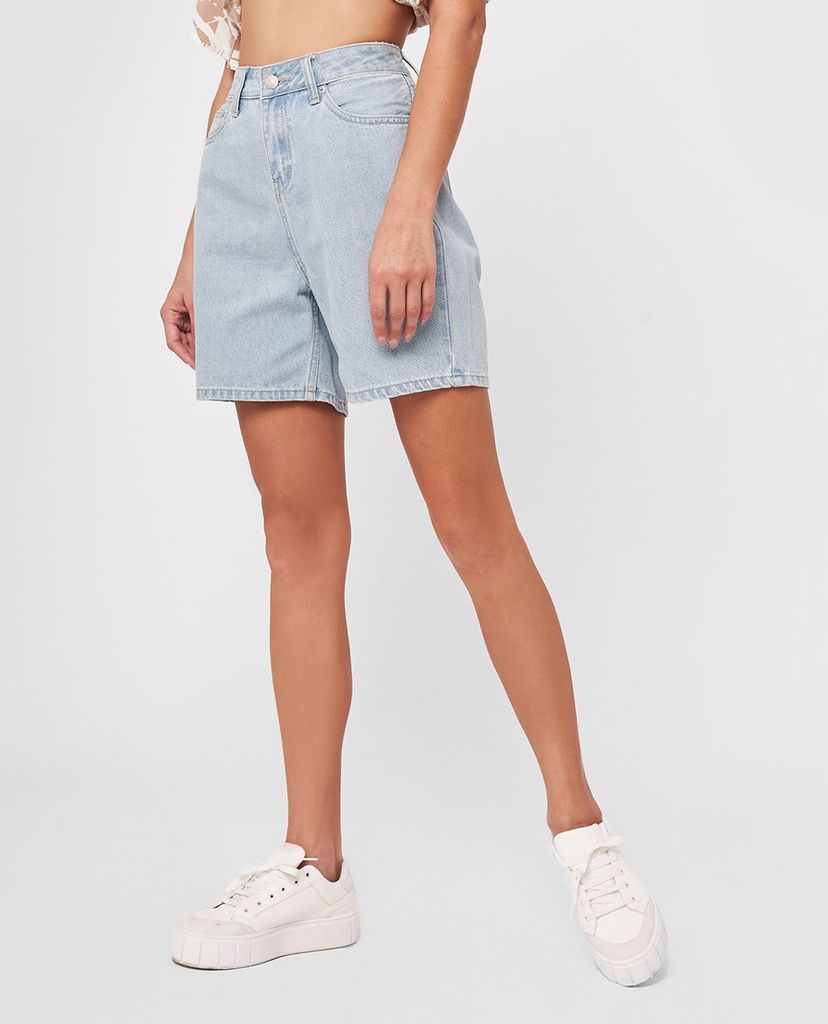 GIGI - Quần shorts nữ denim lưng cao hiện đại