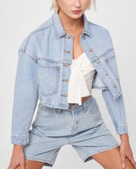 GIGI - Quần shorts nữ denim lưng cao hiện đại
