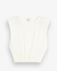 TOPSHOP - Áo kiểu nữ cổ độn vai cổ tròn Ivory Shoulder Pad Tank