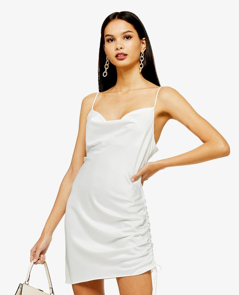 TOPSHOP - Đầm mini hai dây rút dây Ruched