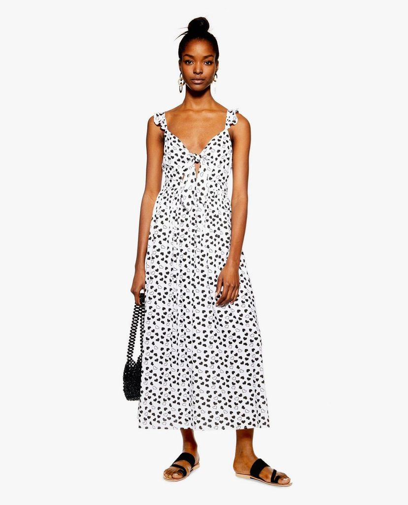 TOPSHOP - Đầm midi maxi hai dây Heart Knot