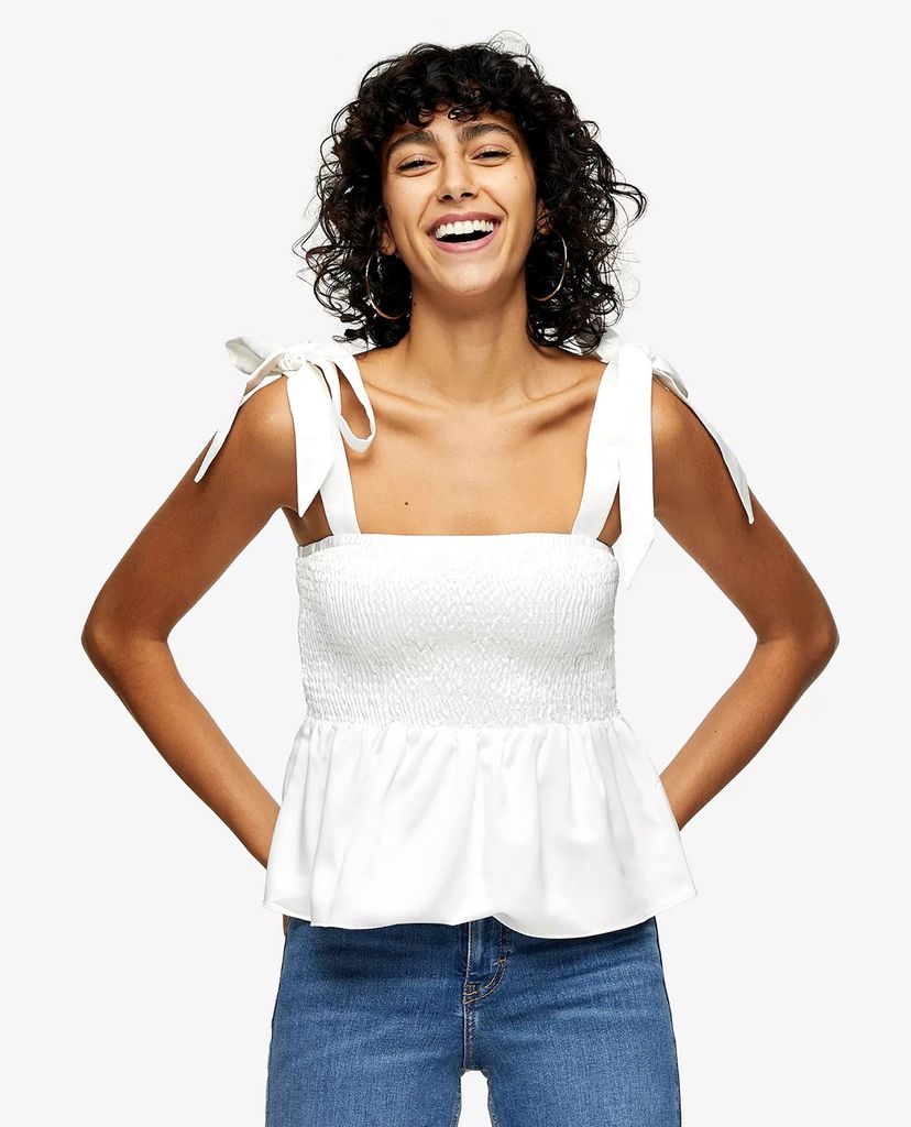 TOPSHOP - Áo hai dây nữ croptop Ivory Camisole