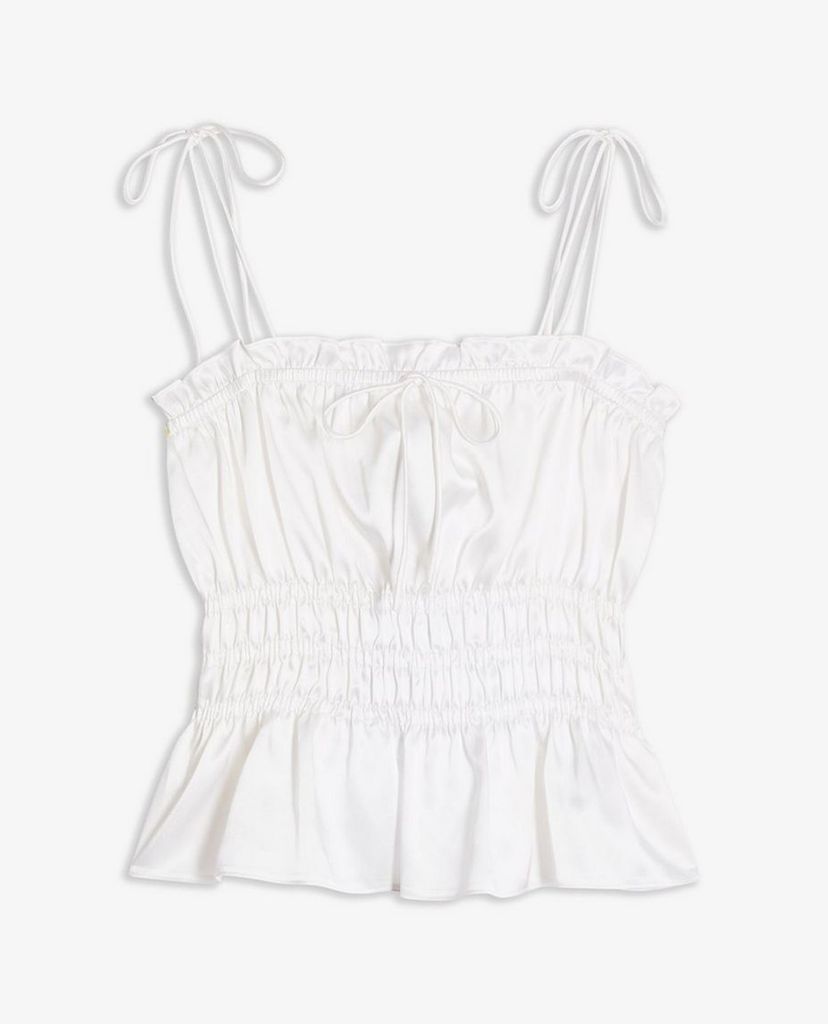 TOPSHOP - Áo kiểu nữ hai dây Ivory Ruched