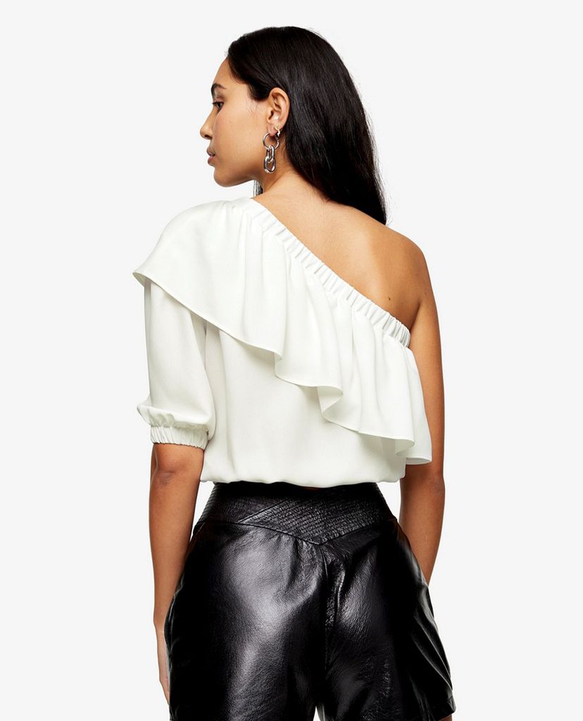 TOPSHOP - Áo kiểu nữ lệch vai phối bèo thời trang