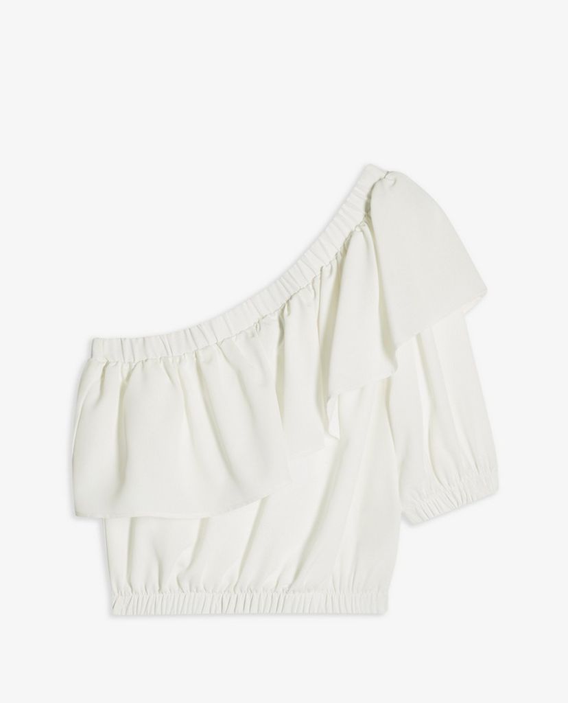 TOPSHOP - Áo kiểu nữ lệch vai phối bèo thời trang