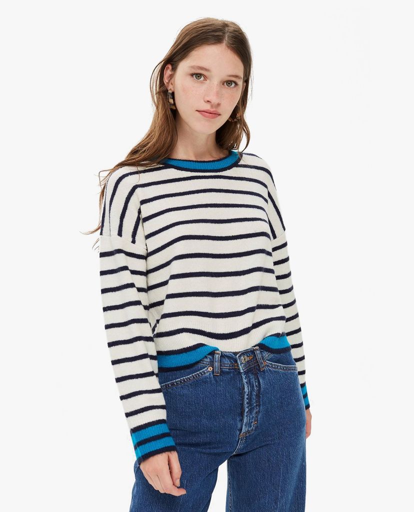 TOPSHOP - Áo sweatshirt nữ tay dài All Over Striped