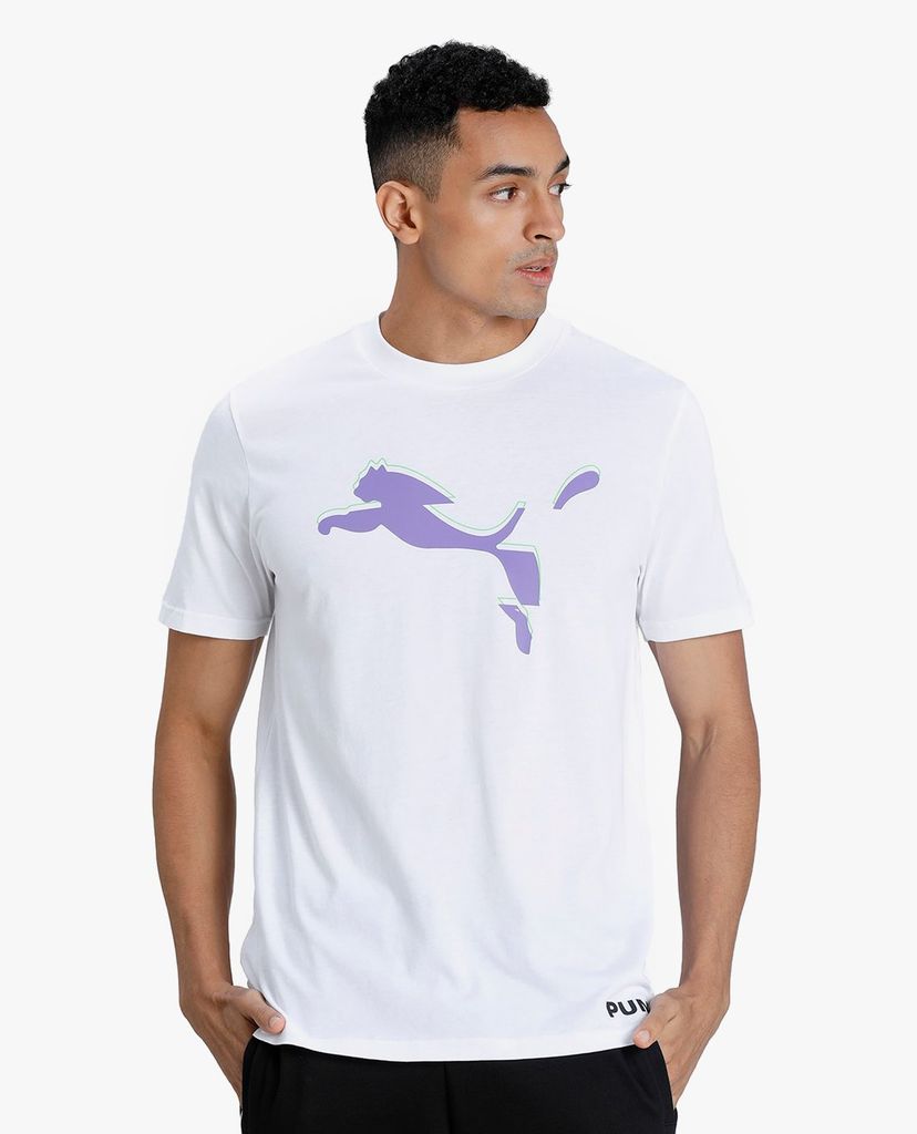PUMA - Áo thun thể thao nam cổ tròn ngắn tay Avenir Graphic Sportstyle