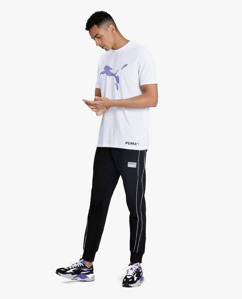 PUMA - Áo thun thể thao nam cổ tròn ngắn tay Avenir Graphic Sportstyle