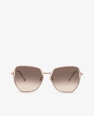 CHARLES & KEITH - Kính mát nữ gọng đa giác Rimless Butterfly