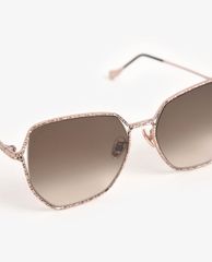 CHARLES & KEITH - Kính mát nữ gọng đa giác Rimless Butterfly