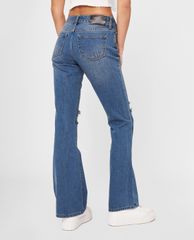 GIGI - Quần jeans nữ ống loe rách gối thời trang