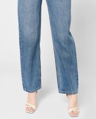 GIGI - Quần jeans nữ denim phom suông wash bạc thời trang Daddy