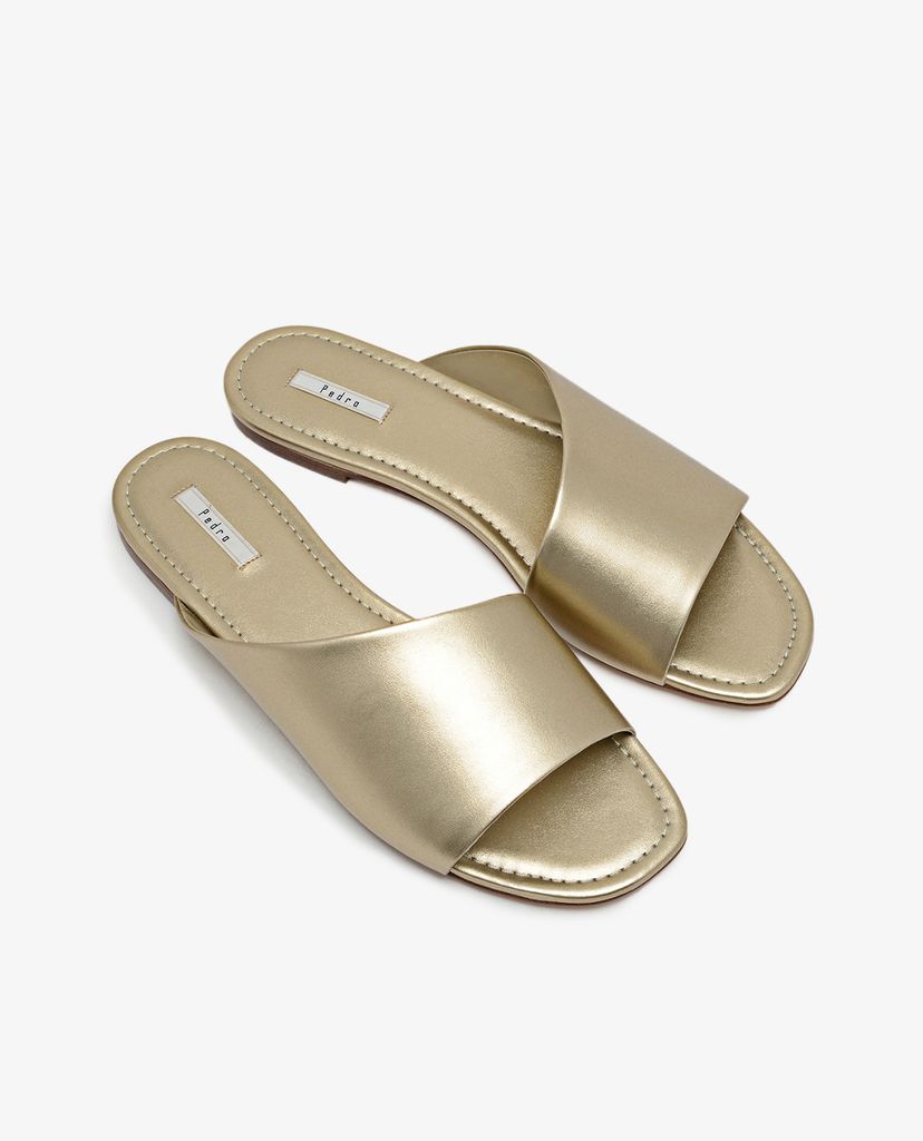 PEDRO - Giày sandal nữ quai ngang bảng lớn thời trang