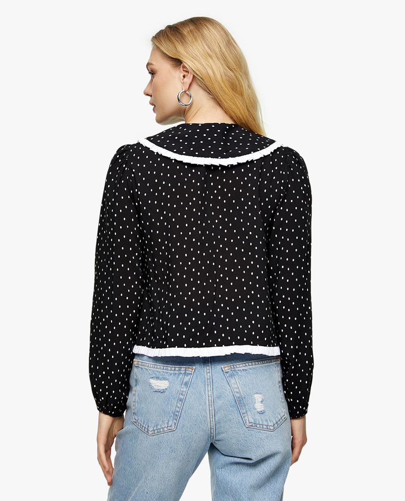 TOPSHOP - Áo kiểu nữ tay dài cổ bẻ Oversized Collared