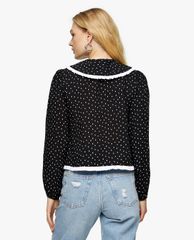 TOPSHOP - Áo kiểu nữ tay dài cổ bẻ Oversized Collared