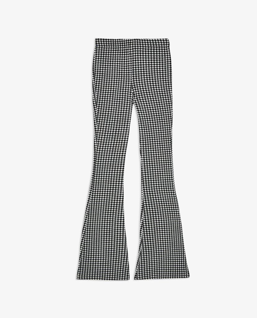 TOPSHOP - Quần kiểu nữ ống loe Black And White Gingham