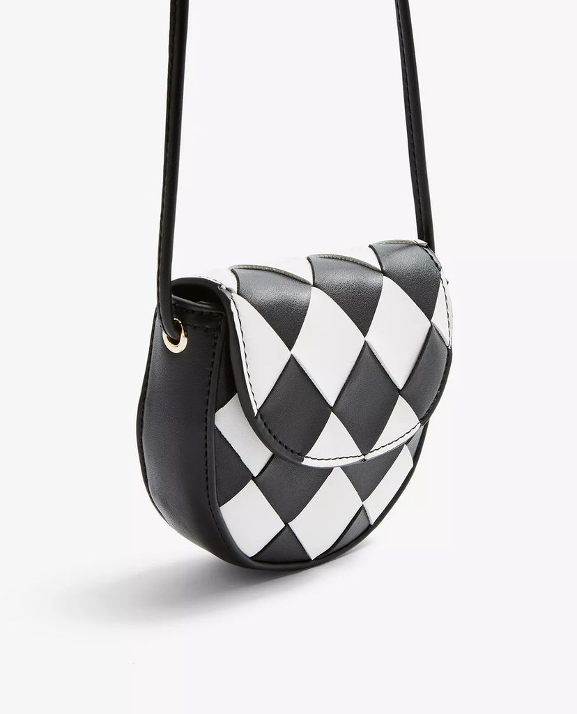 TOPSHOP - Túi đeo chéo nữ Black & White Chequered