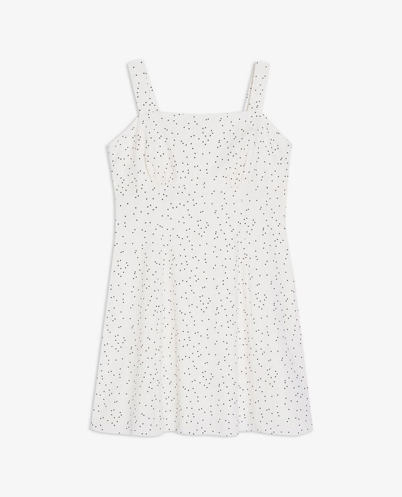 TOPSHOP - Đầm mini hai dây PETITE Black & White Strappy