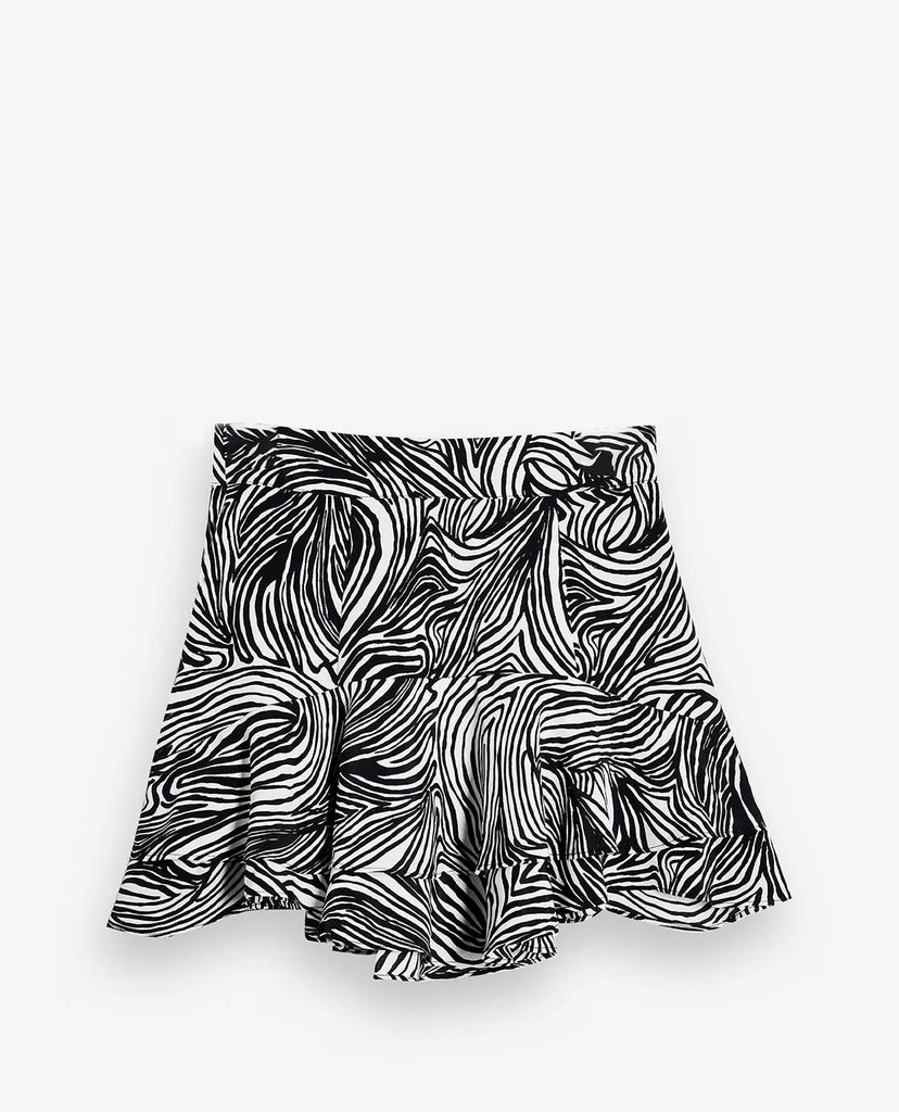 TOPSHOP - Chân váy mini phối bèo PETITE Zebra Print Ruffle